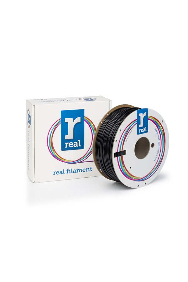REAL PETG 3D Printer Filament - Black - spool of 1Kg - 2.85mm (REALPETGSBLACK1000MM300)