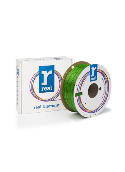 REAL PETG 3D Printer Filament - Green - spool of 1Kg - 1.75mm (REALPETGSGREEN1000MM175)