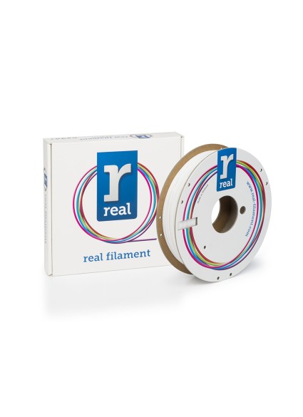 REAL PETG 3D Printer Filament - White – spool of 0.5Kg - 1.75mm (REALPETGSWHITE500MM175)
