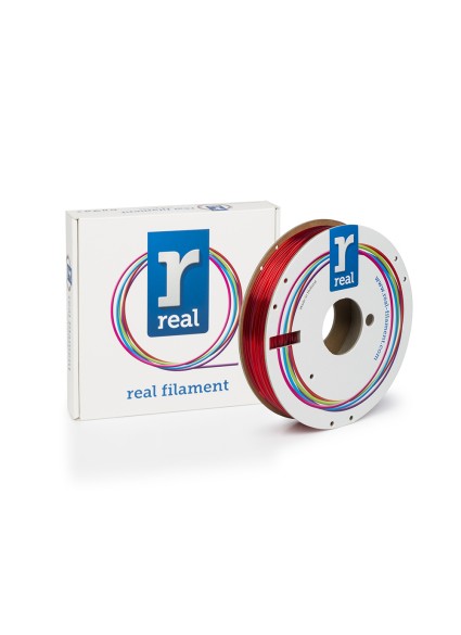 REAL PETG 3D Printer Filament - Translucent Red - spool of 0.5Kg - 1.75mm (REALPETGTRED500MM175)