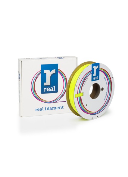 REAL PETG 3D Printer Filament - Translucent Yellow - spool of 0.5Kg - 1.75mm (REALPETGTYELLOW500MM175)