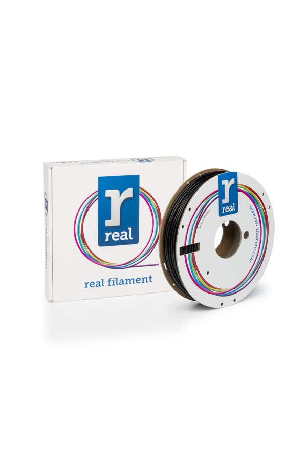 REAL PLA 3D Printer Filament - Black - spool of 0.5Kg - 2.85mm (REALPLABLACK500MM3)