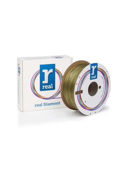 REAL PLA 3D Printer Filament - Gold - spool of 1Kg - 1.75mm (REALPLAGOLD1000MM175)