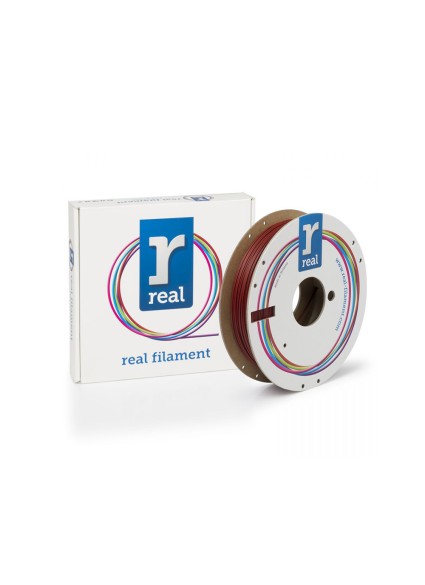 REAL PLA Matte 3D Printer Filament - Dark Red - spool of 0.5Kg - 1.75mm (REALPLAMATTERED500MM175)