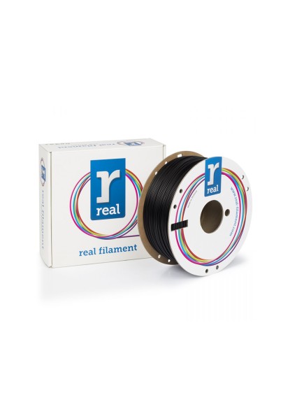 REAL PLA Recycled 3D Printer Filament - Black - spool of 1Kg - 1.75mm (REALPLARBLACK1000MM175)