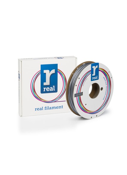 REAL PLA 3D Printer Filament - Silver - spool of 0.5Kg – 2.85mm (REALPLASILVER500MM3)