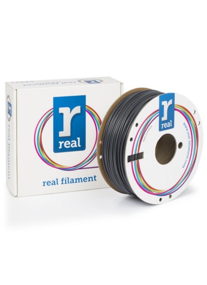 REAL PLA 3D Printer Filament - Gray - spool of 1Kg – 2.85mm (REALPLATGRAY1000MM285)