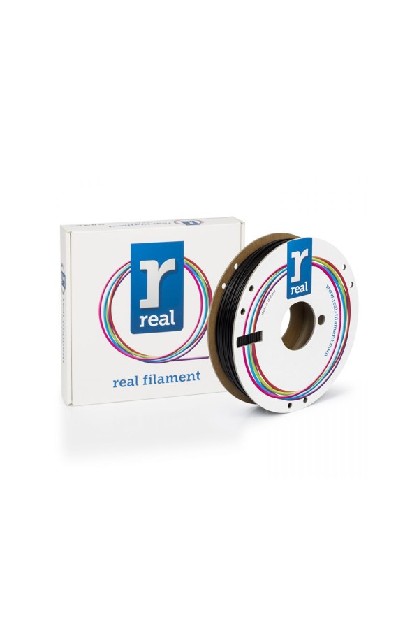 REAL PLA Tough 3D Printer Filament - Black - spool of 0.5Kg - 1,75mm (REALPLATOUGHBLACK500MM175)
