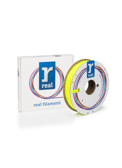 REAL PLA 3D Printer Filament - Yellow - spool of 0.5Kg - 1.75mm (REALPLAYELLOW500MM175)