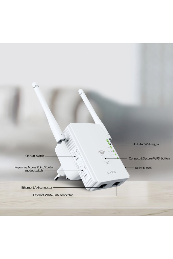 STRONG WiFi Extender REPEATER300V2, 300Mbps