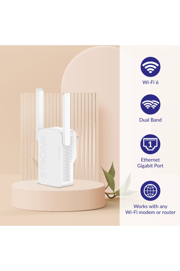 STRONG WiFi Extender REPEATERAX1800, WiFi 6, 1800Mbps