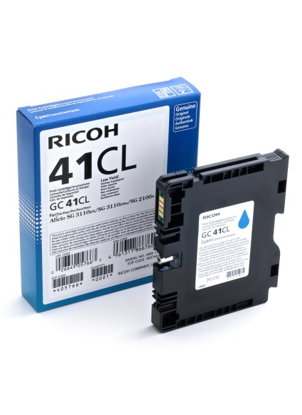 RICOH GC 41CL GEL INK CYAN 600p (GC-41CL)  (405766) (RICGC41CL)