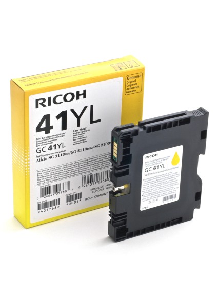 RICOH GC 41YL GEL INK YELLOW 600p (GC-41YL)  (405768) (RICGC41YL)