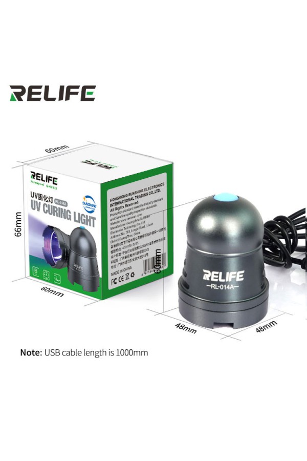 RELIFE UV λάμπα RL-014A για στέγνωμα κόλλας UV, USB, 10W