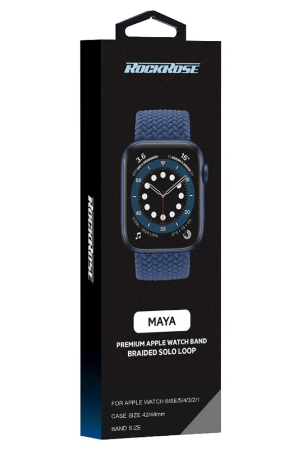 ROCKROSE πλεκτό solo band Maya για Apple Watch 42/44mm,165mm, μπλε