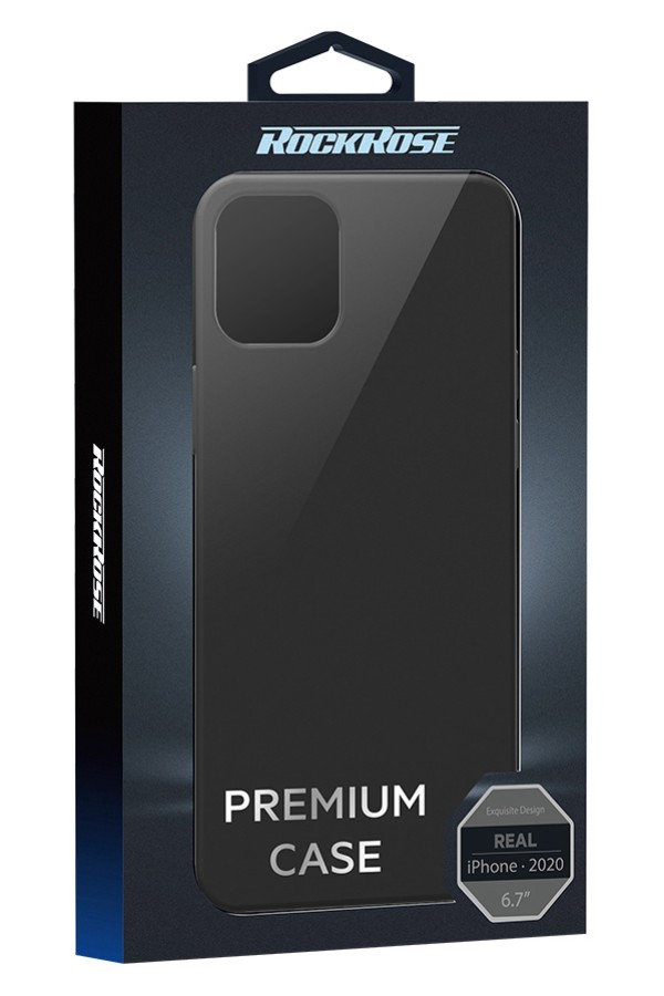 ROCKROSE θήκη σιλικόνης Real για iPhone12 mini, μαύρη