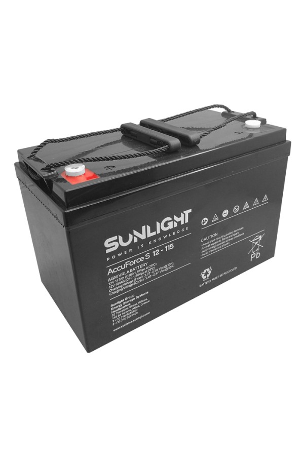 SUNLIGHT μπαταρία μολύβδου AccuForce S S12-115, 12V 115Ah