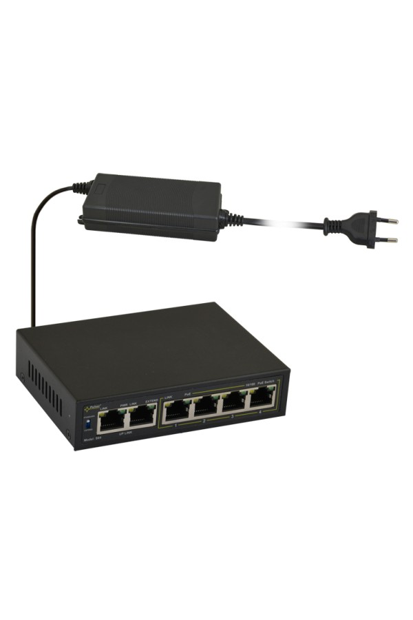 PULSAR PoE Ethernet Switch S64, 6x ports 10/100Mb/s
