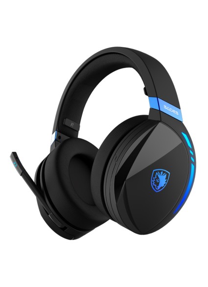 SADES gaming headset Warden I, wireless & wired. multiplatform BT, μαύρο