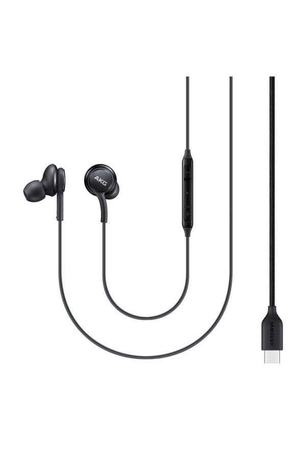 Samsung EO-IC100 In-ear Handsfree με Βύσμα USB-C Μαύρο (IC100BBEGEU) (SAMIC100BBEGEU)