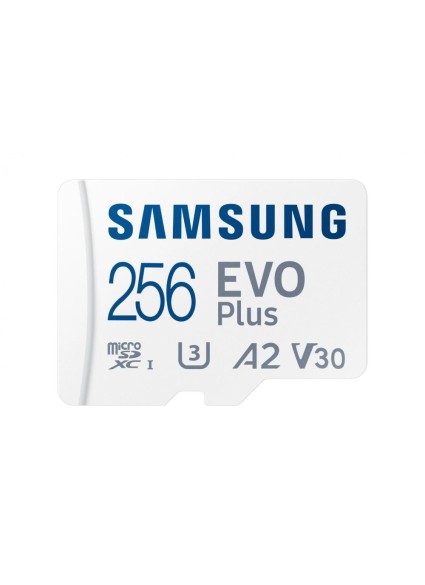 Samsung Evo Plus (2021) microSDXC 256GB Class 10 U3 V30 A2 UHS-I with Adapter (MB-MC256SA/EU) (SAMMB-MC256SA-EU)