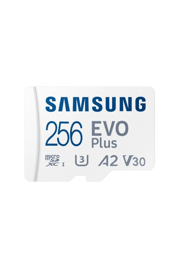 Samsung Evo Plus (2021) microSDXC 256GB Class 10 U3 V30 A2 UHS-I with Adapter (MB-MC256SA/EU) (SAMMB-MC256SA-EU)