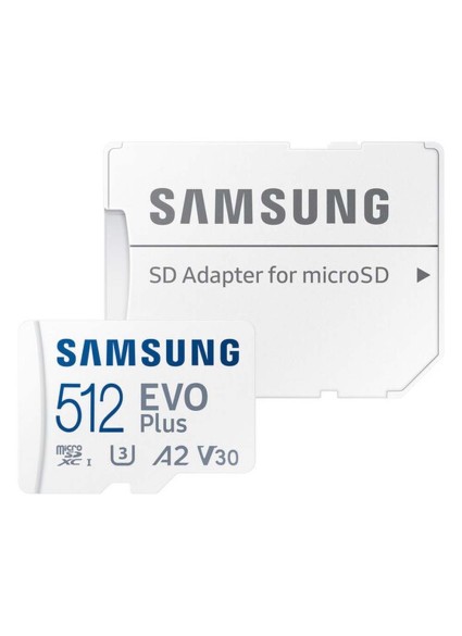 Samsung Micro Secure Digital Evo Plus (2021) U3 512GB Class 10 (MB-MC512KA/EU) (SAMMB-MC512KA/EU)