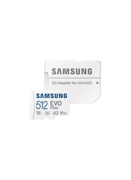 Samsung Evo Plus microSDXC 512GB Class 10 U3 V30 UHS-I with Adapter (MB-MC512SA/EU) (SAMMB-MC512SA-EU)