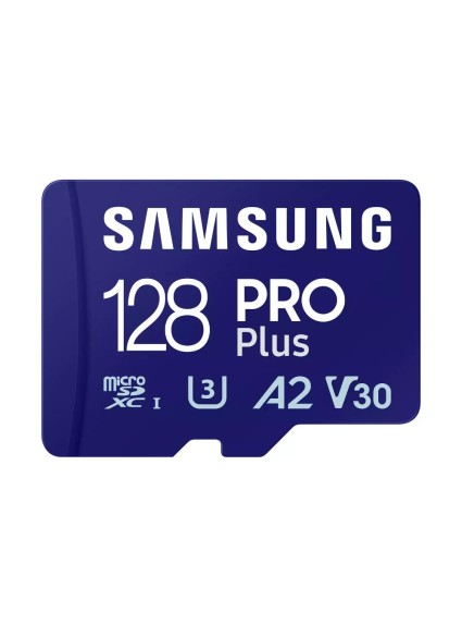 Samsung Pro Plus microSDXC 128GB Class 10 U3 V30 A2 UHS-I with USB Reader (MB-MD128SB/WW) (SAMMB-MD128SB-WW)