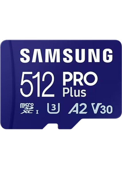 Samsung Pro Plus microSDXC 512GB Class 10 U3 V30 A2 UHS-I with USB Reader (MB-MD512SB/WW) (SAMMB-MD512SB-WW)