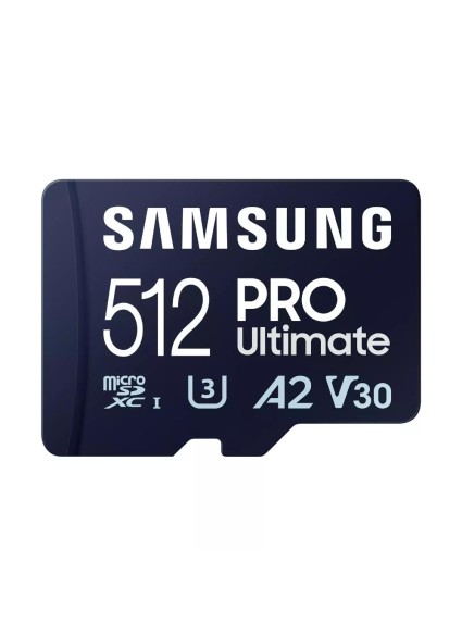 Samsung Pro Ultimate microSDXC 512GB Class 10 U3 V30 A2 UHS-I with USB Adapter (MB-MY512SB/WW) (SAMMB-MY512SB-WW)