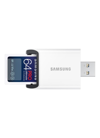 Samsung Pro Ultimate SDXC 64GB Class 10 U3 με USB Reader (MB-SY64SB/WW) (SAMMB-SY64SB-WW)