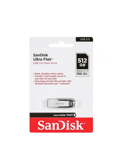 SanDisk Cruzer Ultra Flair USB 3.0 512GB (SDCZ73-512G-G46) (SANSDCZ73-512G-G46)