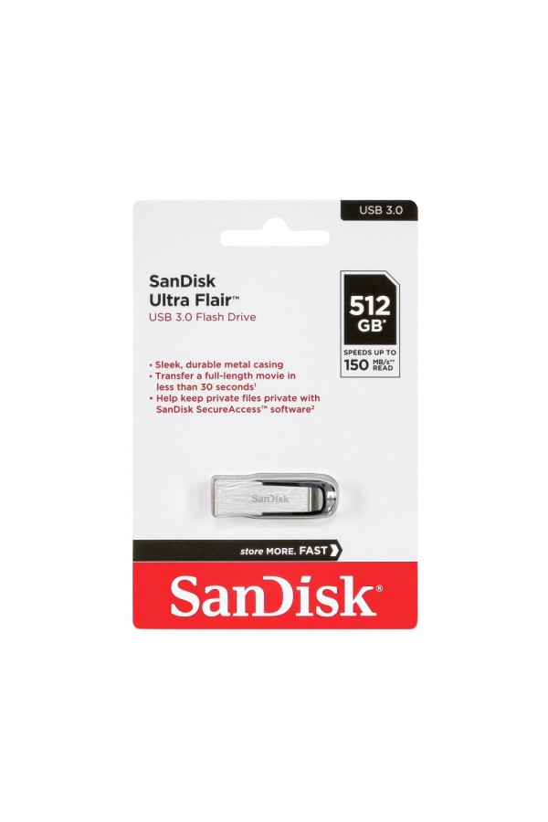 SanDisk Cruzer Ultra Flair USB 3.0 512GB (SDCZ73-512G-G46) (SANSDCZ73-512G-G46)