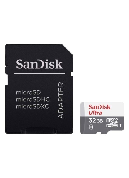 Sandisk Ultra microSDHC 32GB Class 10 A1 With Adapter (SDSQUNR-032G-GN3MA) (SANSDSQUNR-032G-GN3MA)