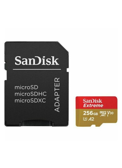 SanDisk Extreme Flash Memory Card 256 GB  microSDXC UHS-I (SDSQXAV-256G-GN6MA) (SANSDSQXAV-256G-GN6MA)