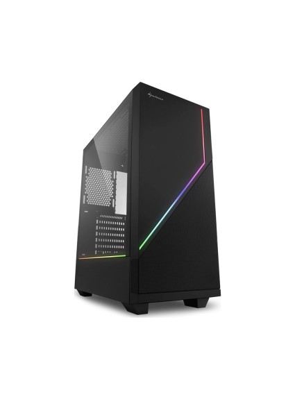 Sharkoon RGB Flow Gaming Midi Tower Computer Case Black (20930144) (SHR20930144)