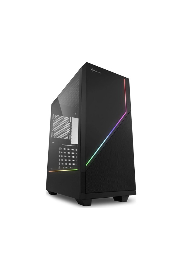 Sharkoon RGB Flow Gaming Midi Tower Computer Case Black (20930144) (SHR20930144)