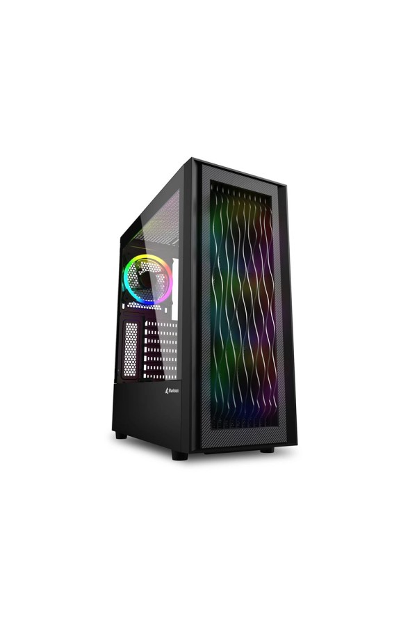 Sharkoon RGB Wave Gaming Full Tower PC Case Black (39838340) (SHR39838340)