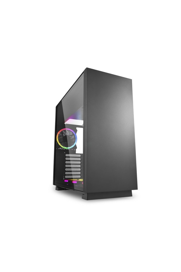 Sharkoon Pure Steel RGB Black PC Case (PURESTEELRGBBK) (SHRPURESTEELRGBBK)