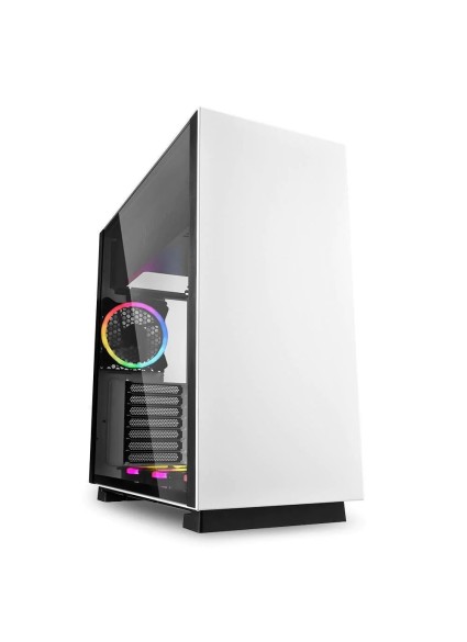 Sharkoon Pure Steel RGB Gaming Midi Tower Κουτί Υπολογιστή με Πλαϊνό Παράθυρο Λευκό (PURESTEELWHITERGB) (SHRPURESTEELWHITERGB)