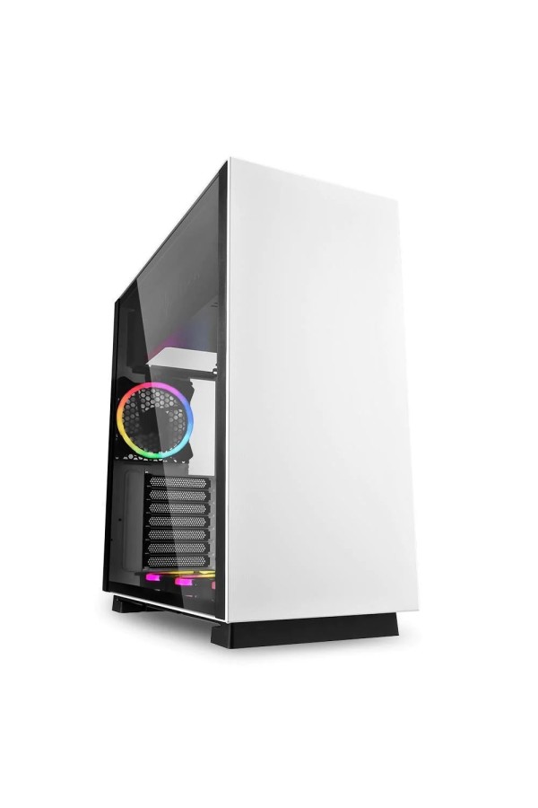 Sharkoon Pure Steel RGB Gaming Midi Tower Κουτί Υπολογιστή με Πλαϊνό Παράθυρο Λευκό (PURESTEELWHITERGB) (SHRPURESTEELWHITERGB)