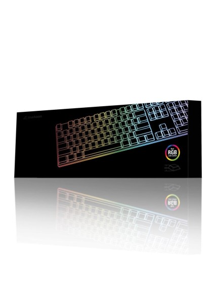 Sharkoon PureWriter RGB Gaming Μηχανικό Πληκτρολόγιο με Kailh Blue διακόπτες και RGB φωτισμό (Αγγλικό US) Λευκό (PUWRBL) (SHRPUWRBL)