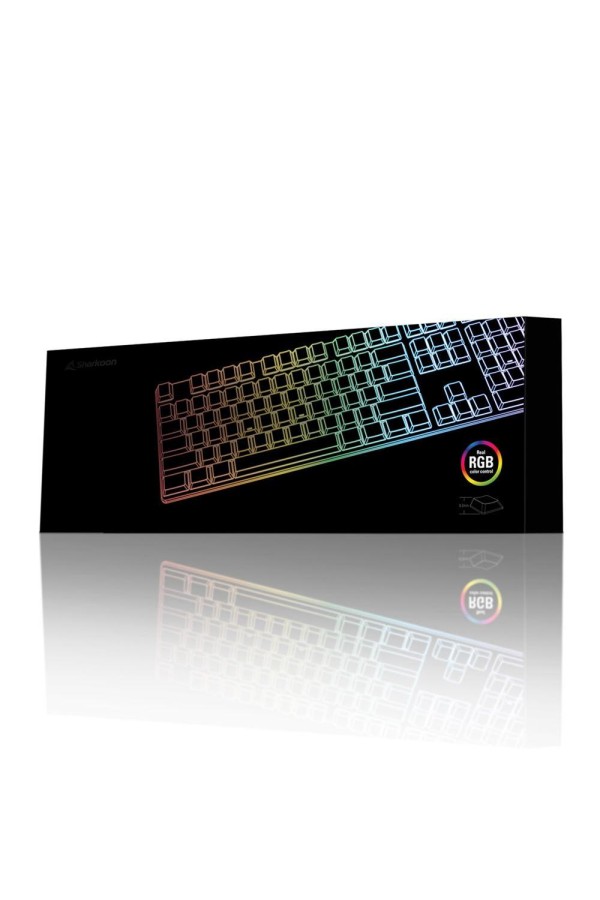 Sharkoon PureWriter RGB Gaming Μηχανικό Πληκτρολόγιο με Kailh Blue διακόπτες και RGB φωτισμό (Αγγλικό US) Λευκό (PUWRBL) (SHRPUWRBL)