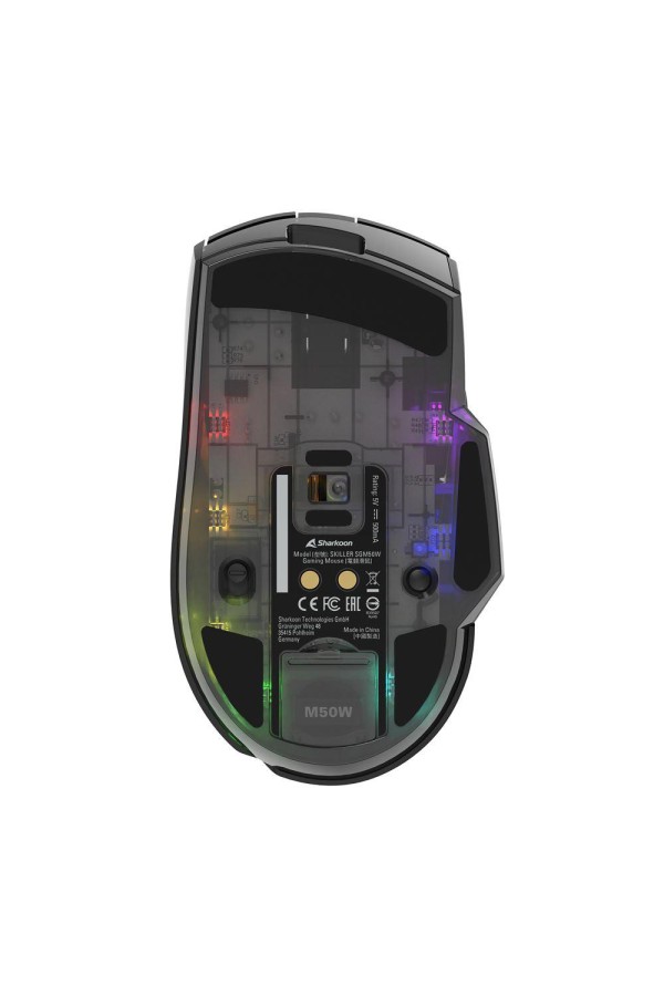 Sharkoon SGM50W Ασύρματο RGB Gaming Ποντίκι 6400 DPI Μαύρο (SGM50WBK) (SHRSGM50WBK)