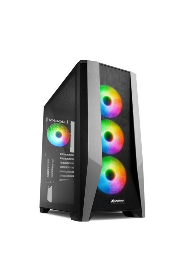 Sharkoon TG7M RGB Gaming Midi Tower Κουτί Υπολογιστή με Πλαϊνό Παράθυρο Μαύρο (TG7M) (SHRTG7M)