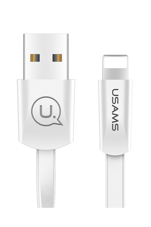 USAMS καλώδιο USB σε Lightning US-SJ199, 10W, 1.2m, λευκό