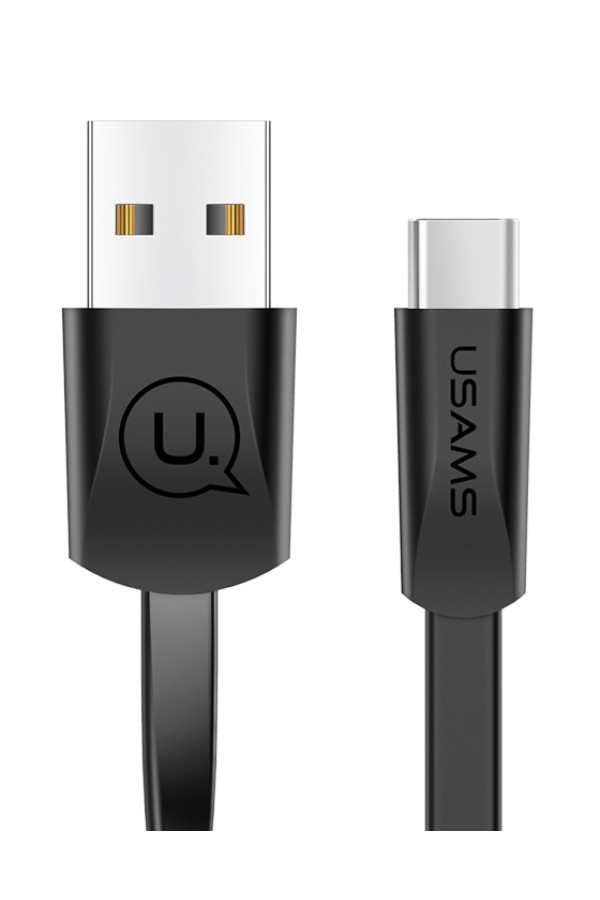 USAMS Καλώδιο USB σε USB-C US-SJ200, 10W, 1.2m, μαύρο