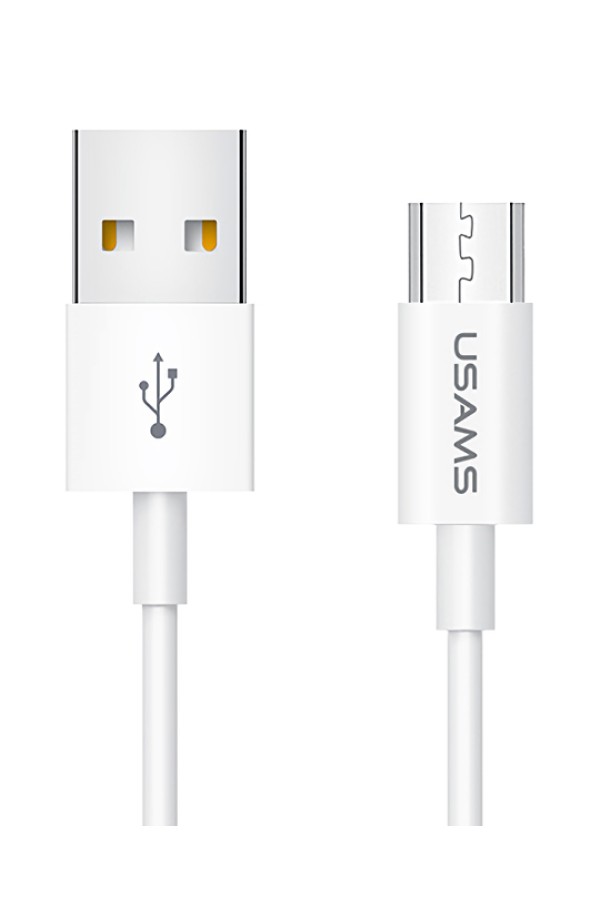 USAMS καλώδιο Micro USB σε USB US-SJ284, 10W, 1m, λευκό