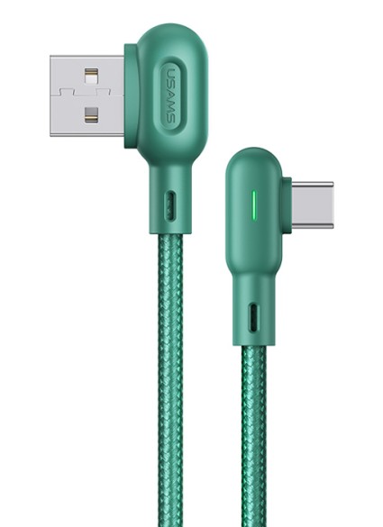 USAMS καλώδιο USB-C σε USB US-SJ457, 10W, γωνιακό, 1.2m, πράσινο